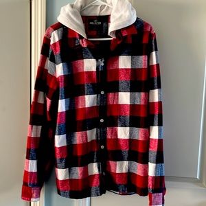Men’s Hollister Flannel with Hoodie